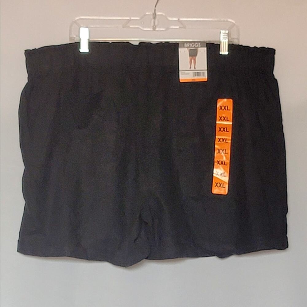 NWT Briggs Black Linen Blend Pull-On Shorts Women's Size: 2XL Summer Beachwear